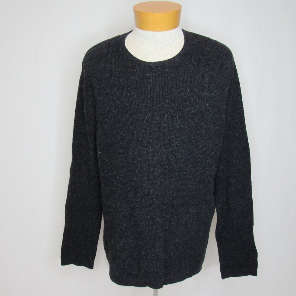 Michael Kors Black Flecked Crewneck Sweater Wool Blend Men's L Large